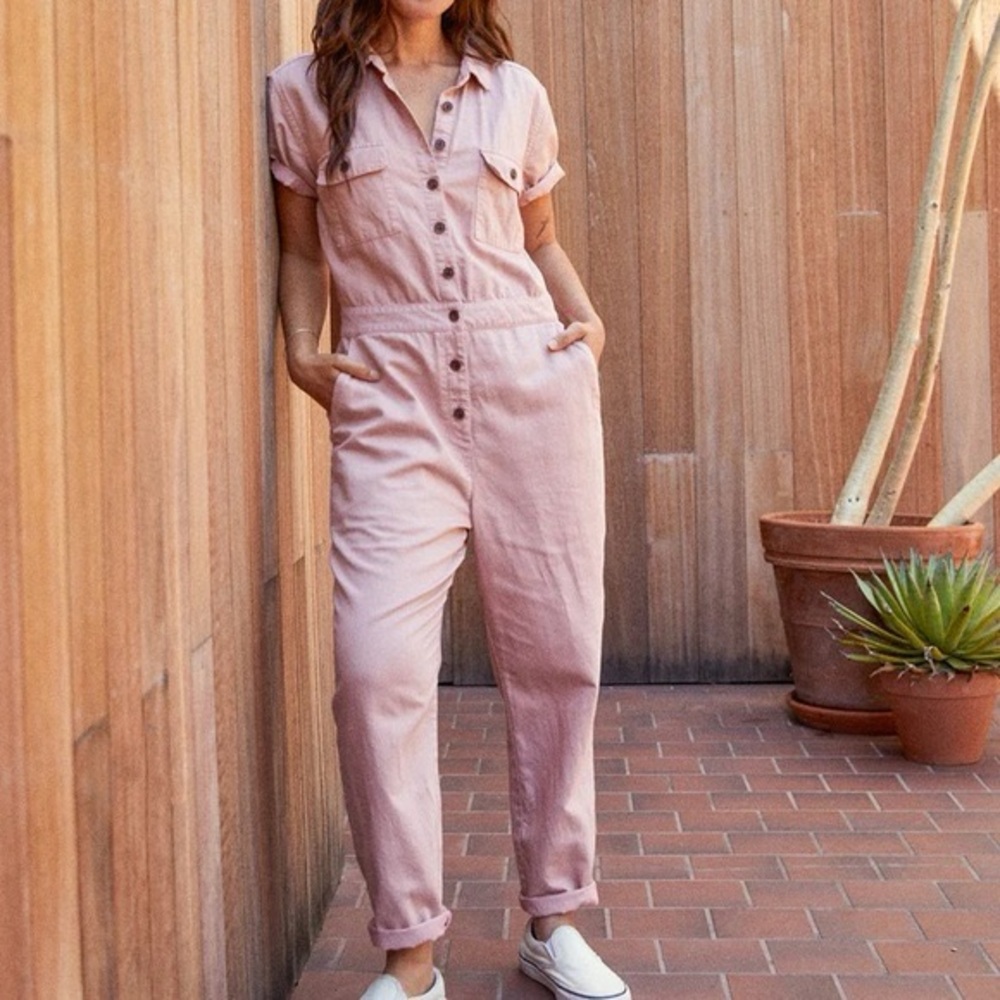 Outerknown Light Pink S.E.A jumpsuit